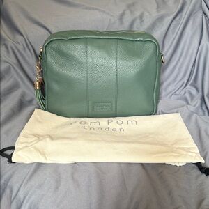 Pom Pom London Green Shoulder Bag